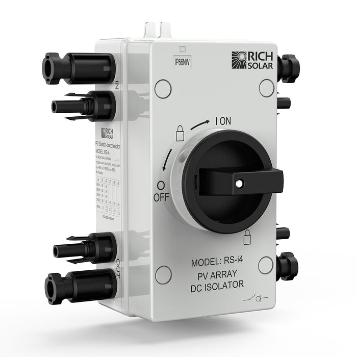 PV DC Disconnect Switch – 1500V 40A, 4-Pole, 2 Strings