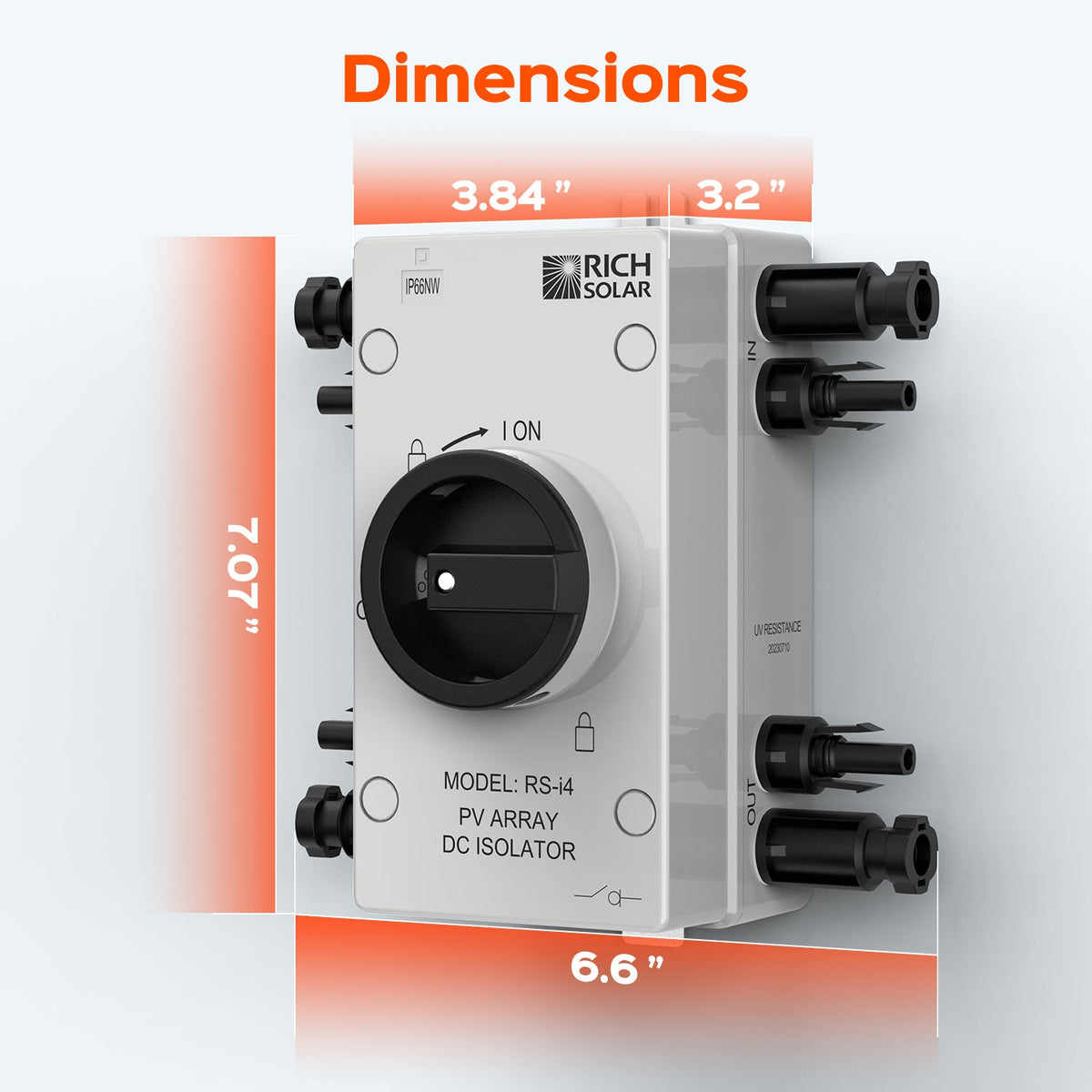 PV DC Disconnect Switch – 1500V 40A, 4-Pole, 2 Strings