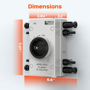 PV DC Disconnect Switch – 1500V 40A, 4-Pole, 2 Strings