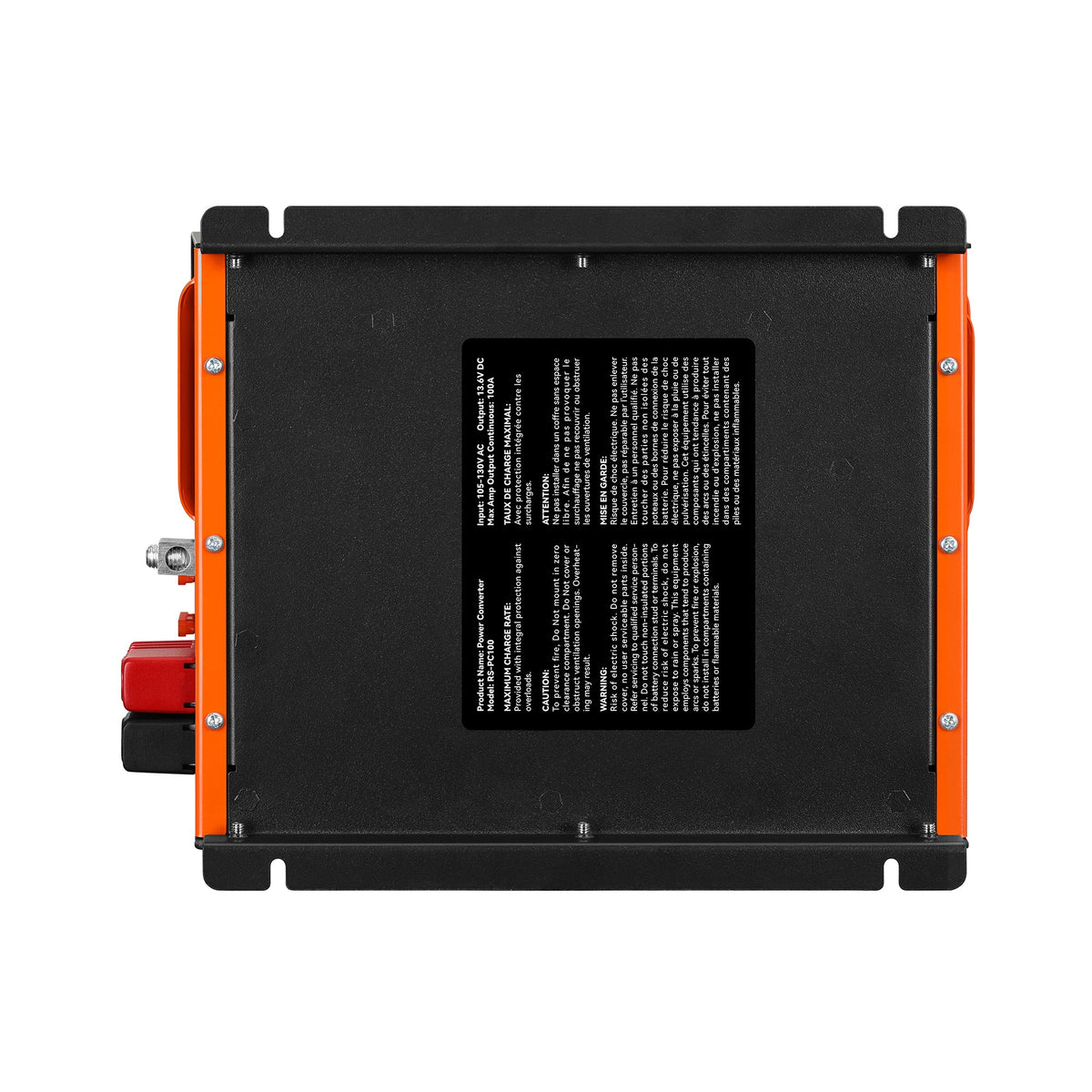 100 Amp Power Converter | 100A 120V Battery Charger | Overload, Overheat, Reverse Polarity Protection | Plug and Play | UL 458 Certified