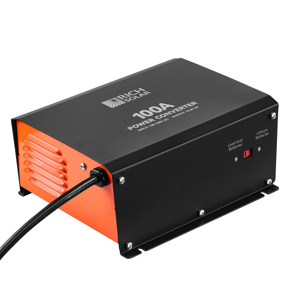 100 Amp Power Converter | 100A 120V Battery Charger | Overload, Overheat, Reverse Polarity Protection | Plug and Play | UL 458 Certified
