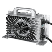 48V (57.6V) Waterproof LiFePO4 Charger | 20A / 25A,  100-240V AC, 8-in-1 Protection, Fan-Cooled
