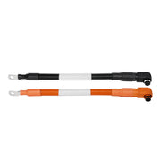 4 AWG 5/16" Battery Cable Pair | 1 FT Orange & Black Pure Copper Cables for ALPHA 5 PRO Server Rack Battery