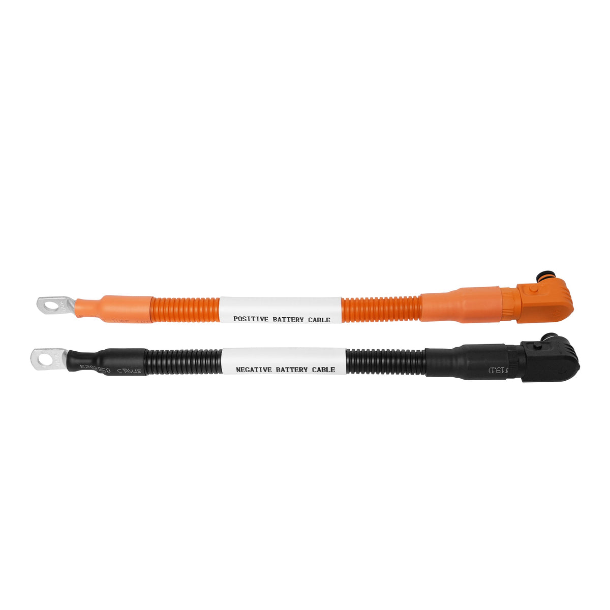 4 AWG 5/16" Battery Cable Pair | 1 FT Orange & Black Pure Copper Cables for ALPHA 5 PRO Server Rack Battery