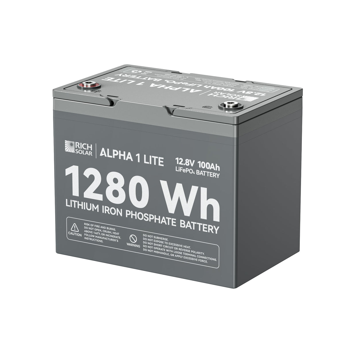 ALPHA 1 LITE | 12V 100Ah LiFePO4 Battery | Lightweight 12V Lithium Battery for RVs, Trailers, Vans, Boats, Off-Grid | 4,000 Lifetime Cycles | Best Value