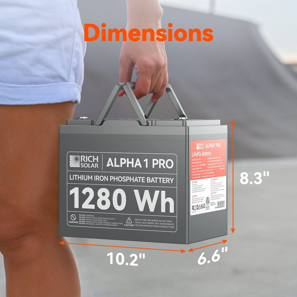 ALPHA 1 PRO – 12V 100Ah LiFePO4 Battery