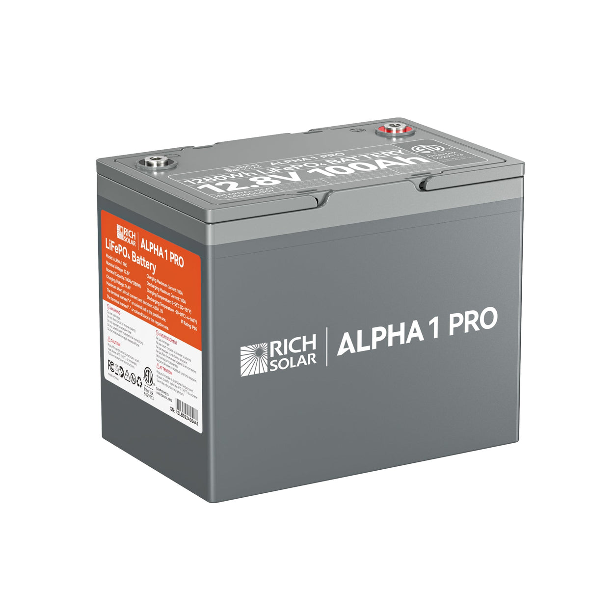 ALPHA 1 PRO – 12V 100Ah LiFePO4 Battery