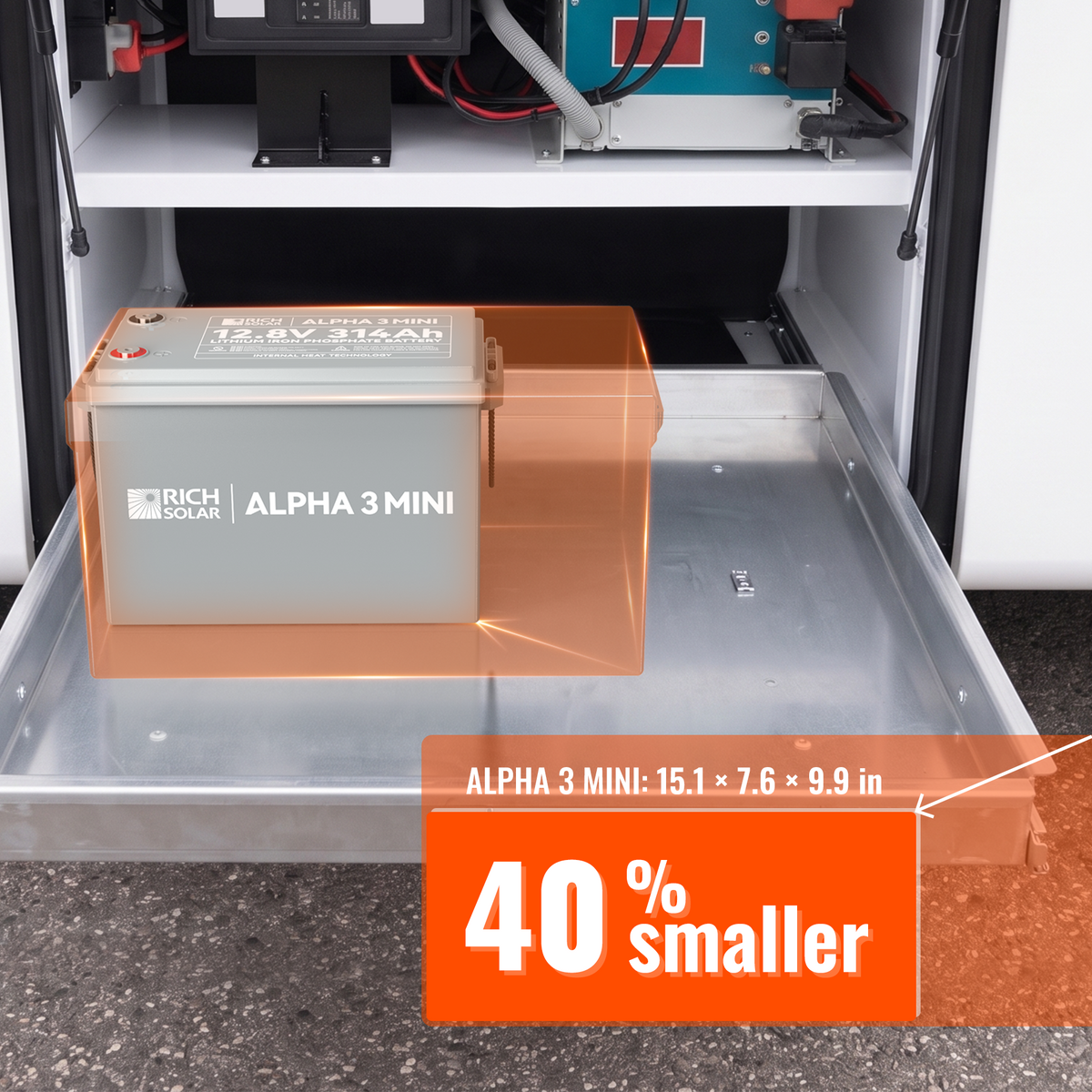 ALPHA 3 MINI – 12V 314Ah LiFePO4 Battery