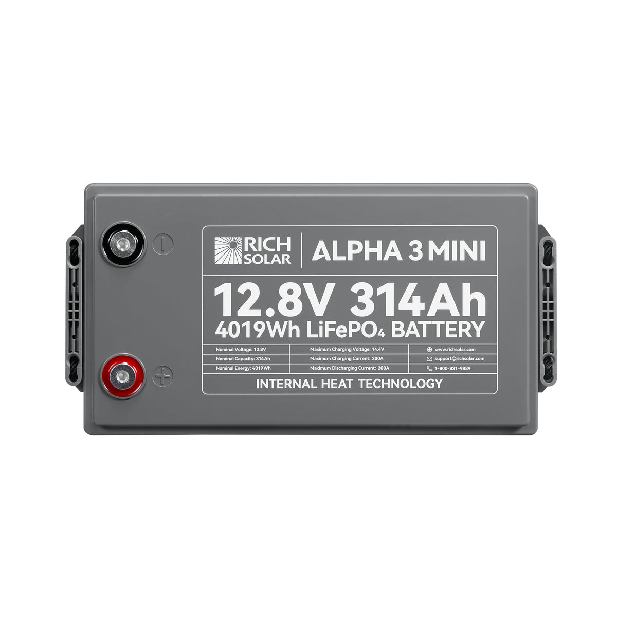 ALPHA 3 MINI – 12V 314Ah LiFePO4 Battery
