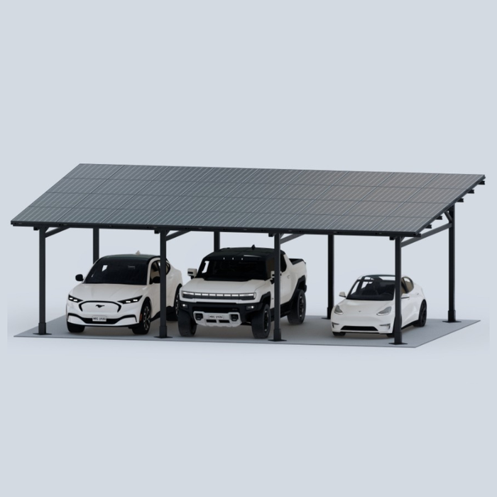 Chiko USA Maximo 185 Steel Carport | Black (1 Car)