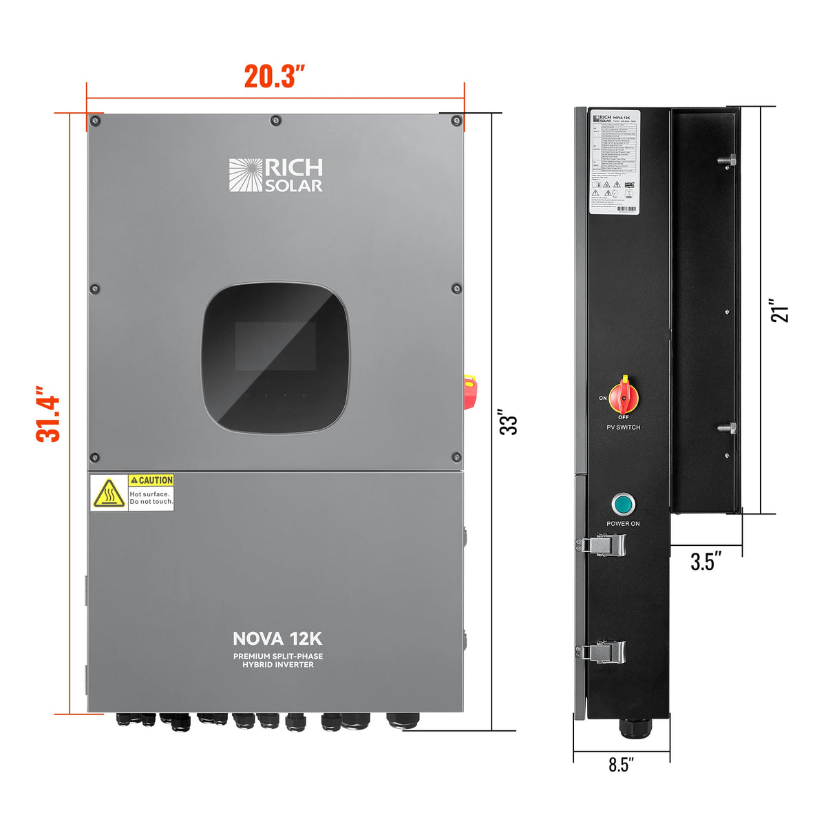 NOVA 12K – 10,000W 48V Split-Phase Hybrid Inverter