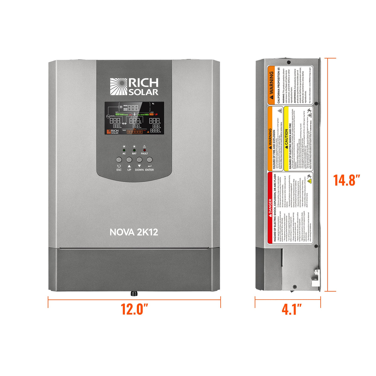 NOVA 2K12 – 2,000W 12V Inverter with Transfer Switch