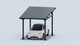 Chiko USA Premier Residential Steel Carport | Black | Solar Pergola | Solar Gazebo