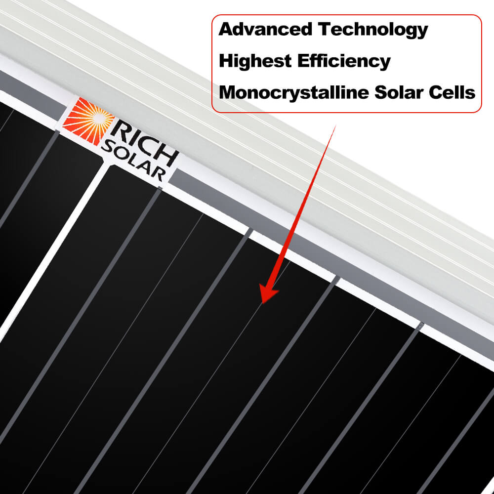 MEGA 200 Onyx – 200W 12V All-Black Solar Panel