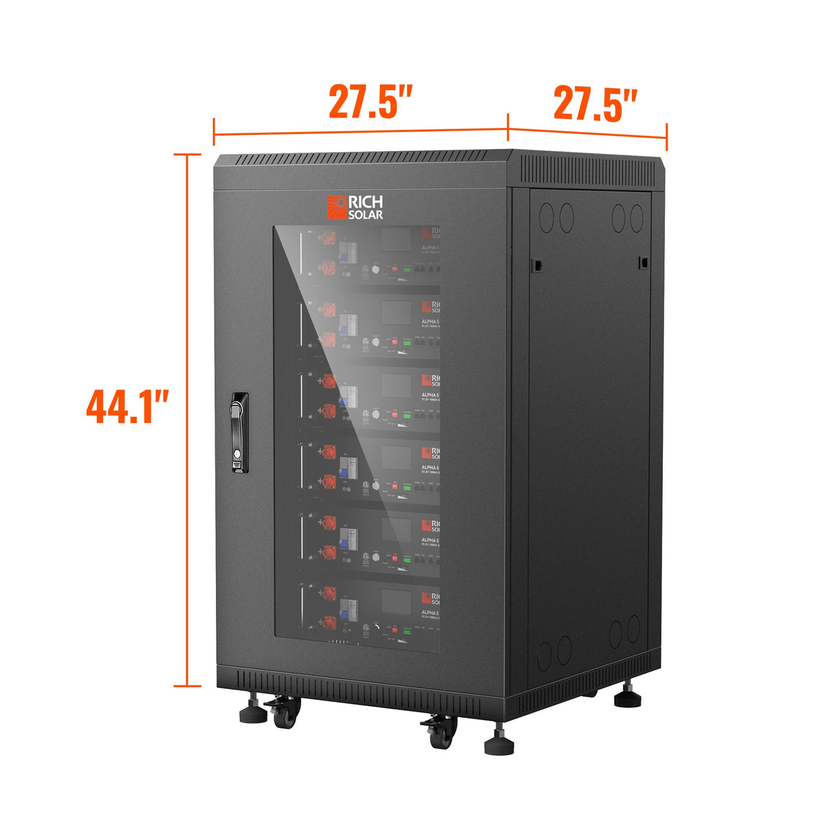 Battery Server Rack for ALPHA 5 PRO – 6-Slot Enclosed Cabinet