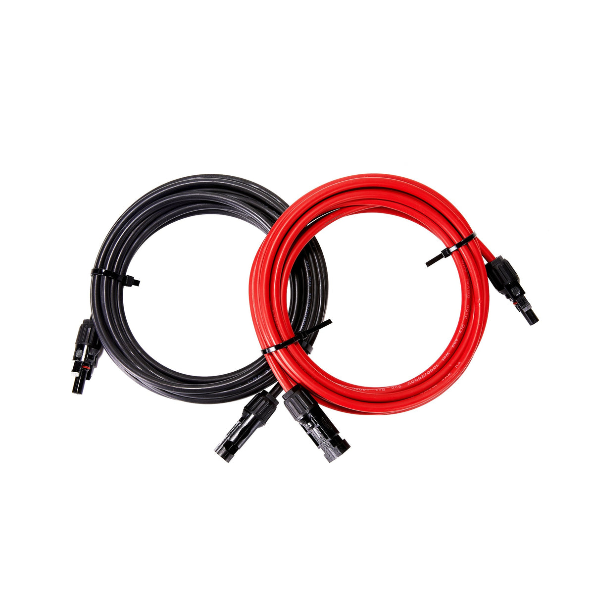10 AWG Solar Panel Extension Cable Pair – Red & Black