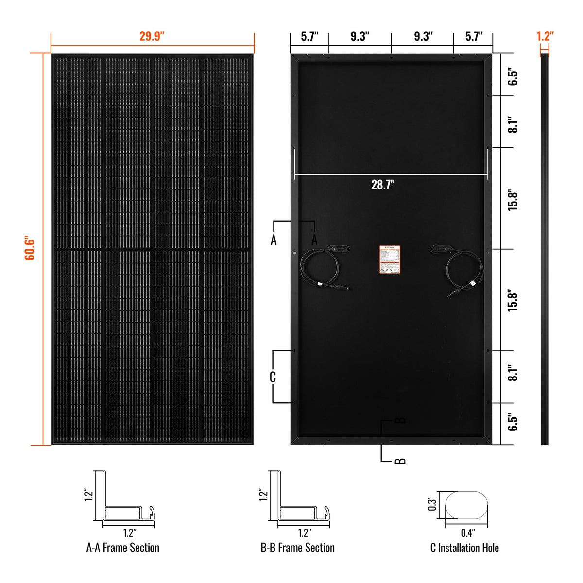 MEGA 250 Pro Onyx – 250W 24V Black Solar Panel