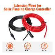 10 AWG Solar Panel to Charge Controller Cable
