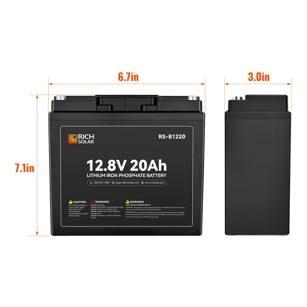 12V 20Ah LiFePO4 Battery
