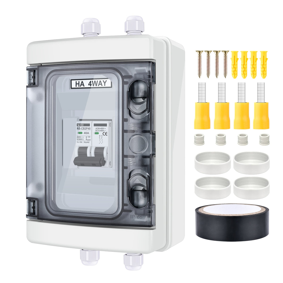 2-Pole Outdoor Solar Breaker Box with Isolator Switch