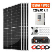 1250W 48VDC-120VAC Solar Kit