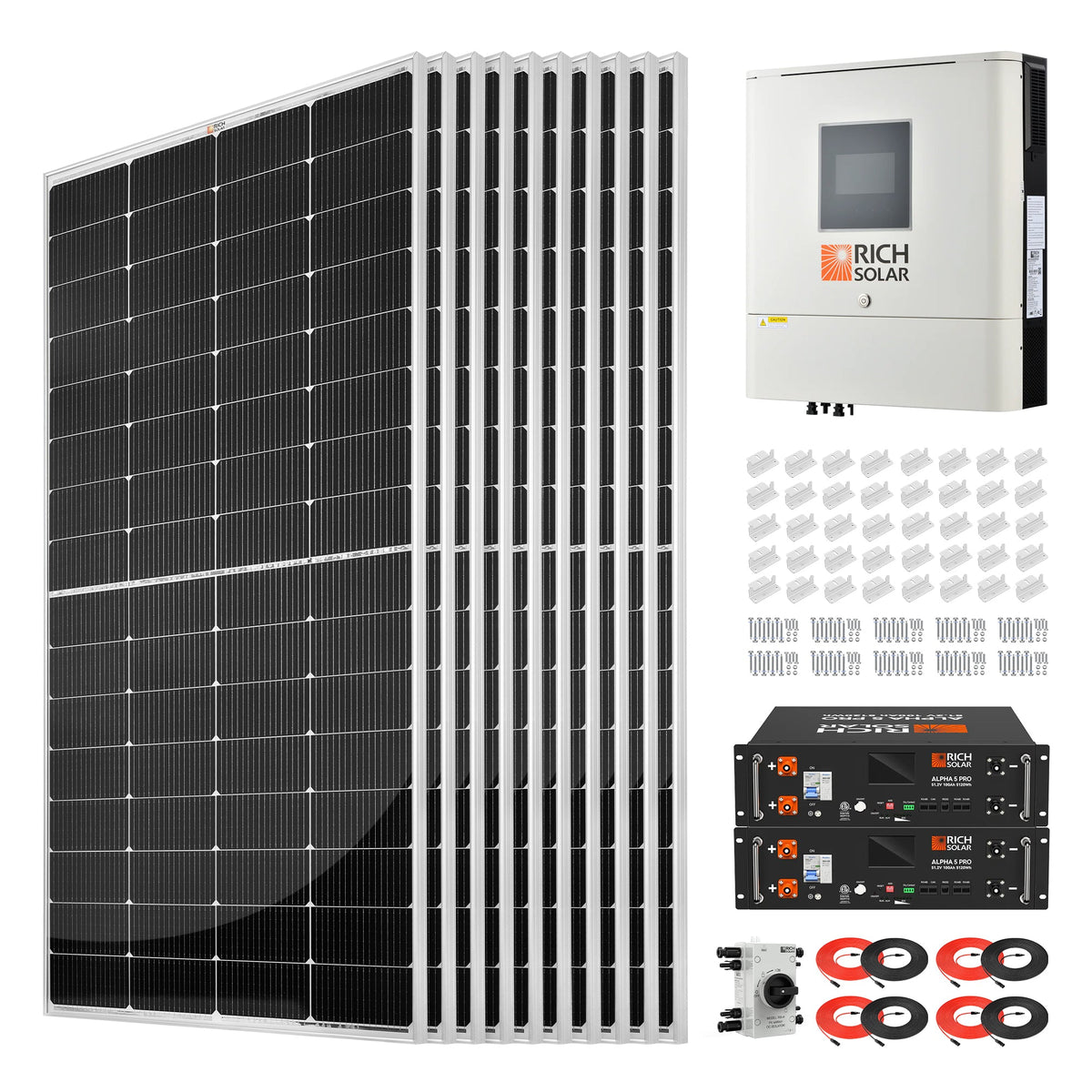 2500W 48VDC-120VAC Solar Kit