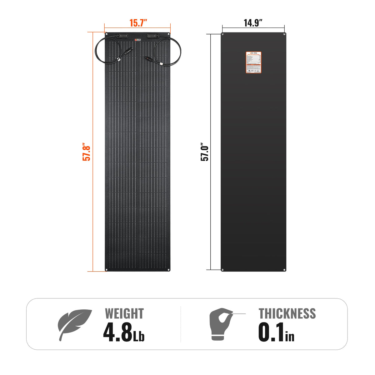 MEGA 100 FLEX | 100W 12V Flexible Solar Panel | Ultra-Lightweight for RV, Marine, Off-Grid & Overland