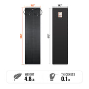 MEGA 100 PRO FLEX | 100W 24V Flexible Solar Panel | Ultra-Lightweight for RV, Marine, Off-Grid & Overland