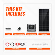 Basic 200 Watt Solar Kit | Solar Panel & Charge Controller Kit for RVs, Vans & Off-Grid Applications | Expandable Solar Charging