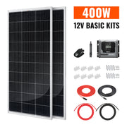 Basic 400 Watt Solar Kit | Solar Panel & Charge Controller Kit for RVs, Vans & Off-Grid Applications | Expandable Solar Charging
