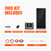 Basic 400 Watt Solar Kit | Solar Panel & Charge Controller Kit for RVs, Vans & Off-Grid Applications | Expandable Solar Charging