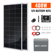 400W Solar Kit with Battery | Solar + Energy Storage Kit for RVs, Vans & Off-Grid Applications