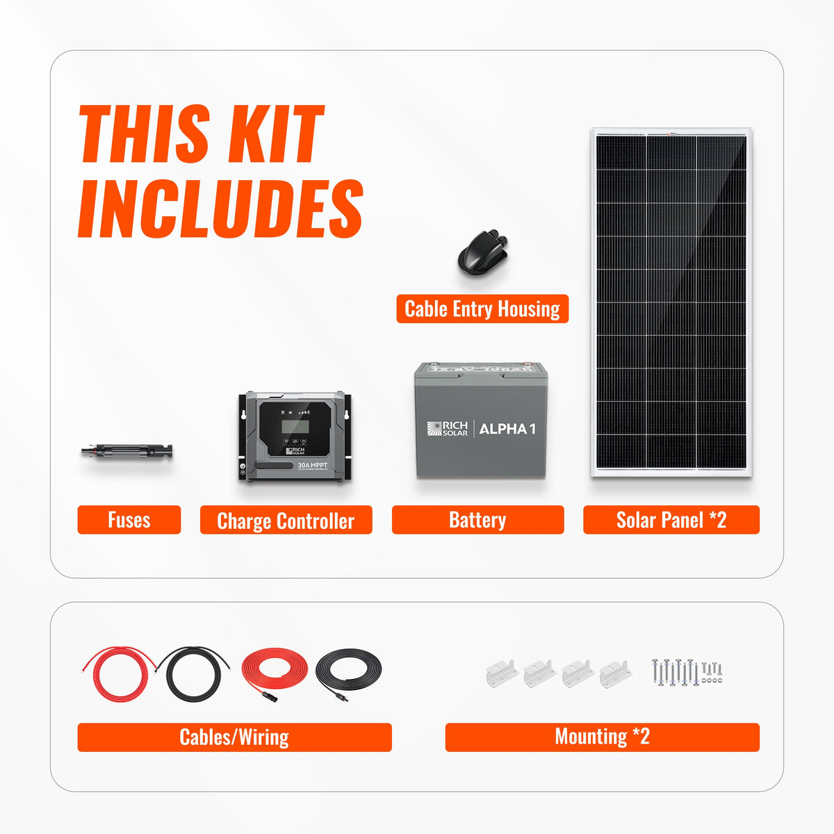 400W Solar Kit with Battery | Solar + Energy Storage Kit for RVs, Vans & Off-Grid Applications