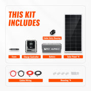800W Solar Kit with Battery | Solar + Energy Storage Kit for RVs, Vans & Off-Grid Applications | Expandable Solar Power