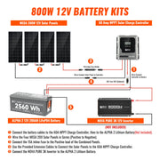 800W Solar Kit with Battery | Solar + Energy Storage Kit for RVs, Vans & Off-Grid Applications | Expandable Solar Power