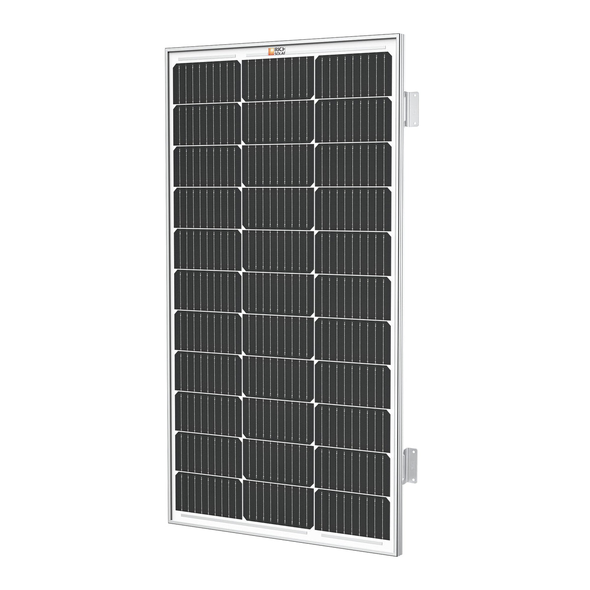 MEGA 100 – 100W 12V Solar Panel with 3/4 Z-Brackets