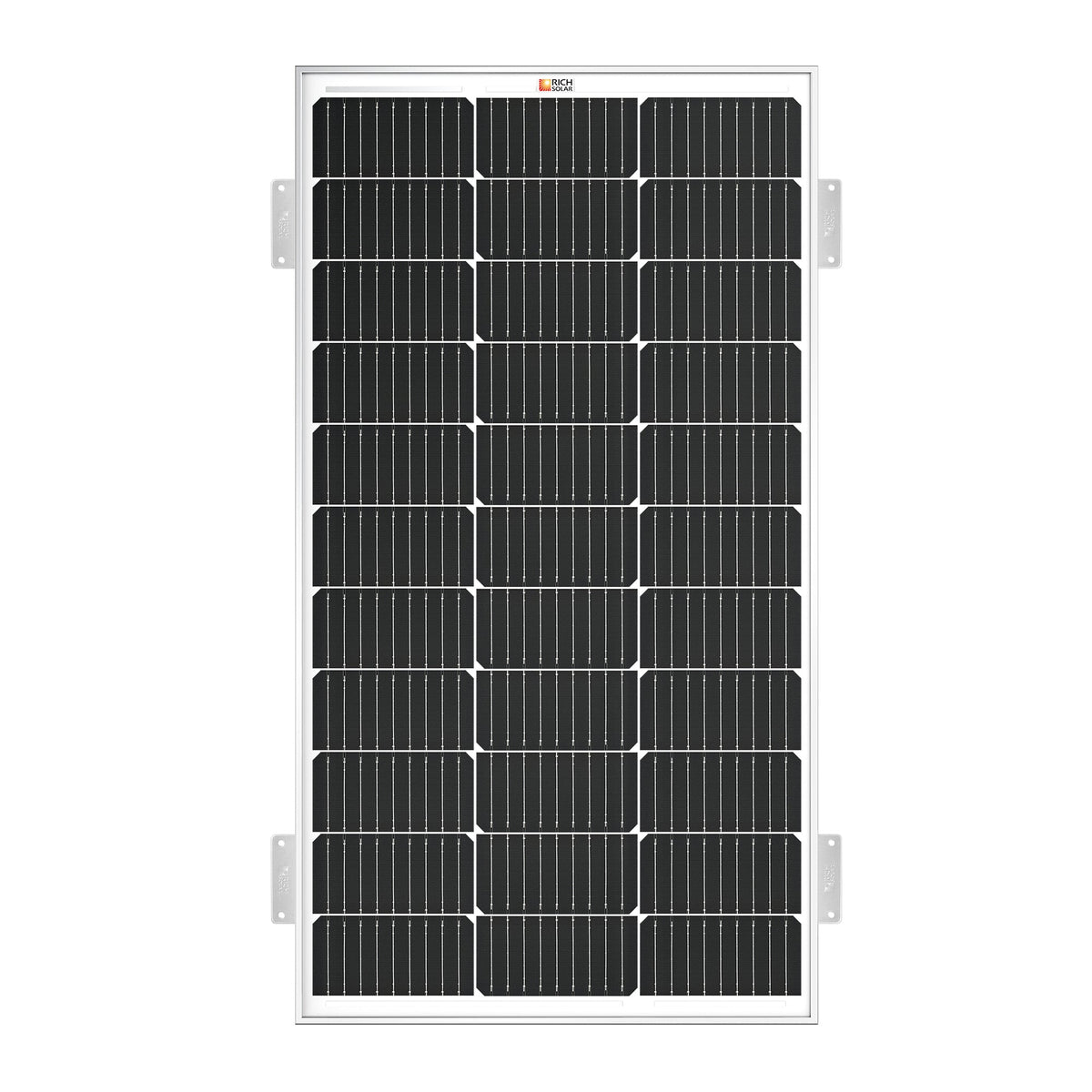 MEGA 100 – 100W 12V Solar Panel with 3/4 Z-Brackets
