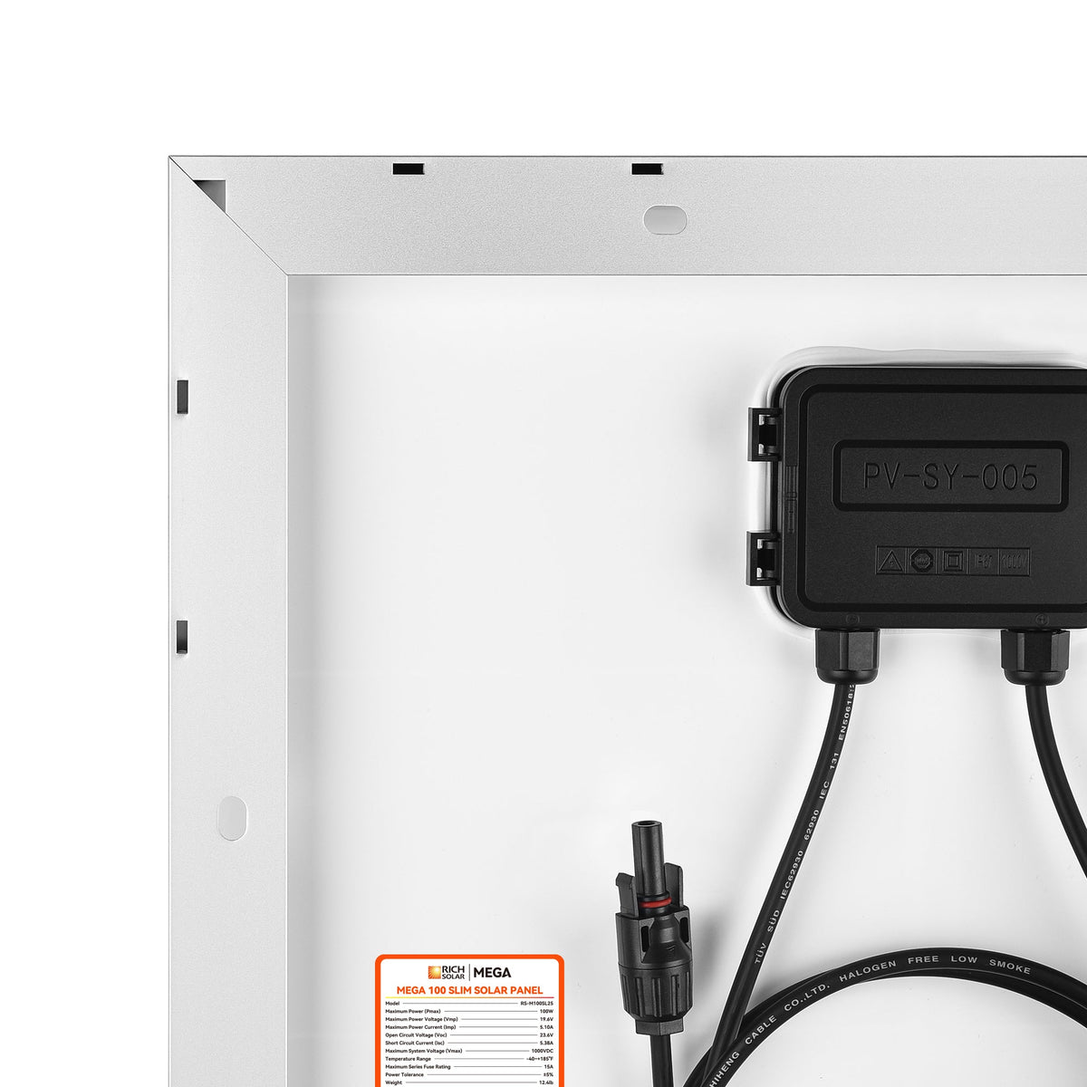 MEGA 100 Slim – 100W 12V Narrow Solar Panel