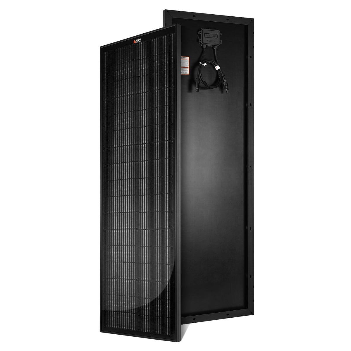 MEGA 100 Slim Onyx 100W 12V solar panel, all-black finish