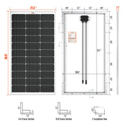 MEGA 100 – 100W 12V Solar Panel