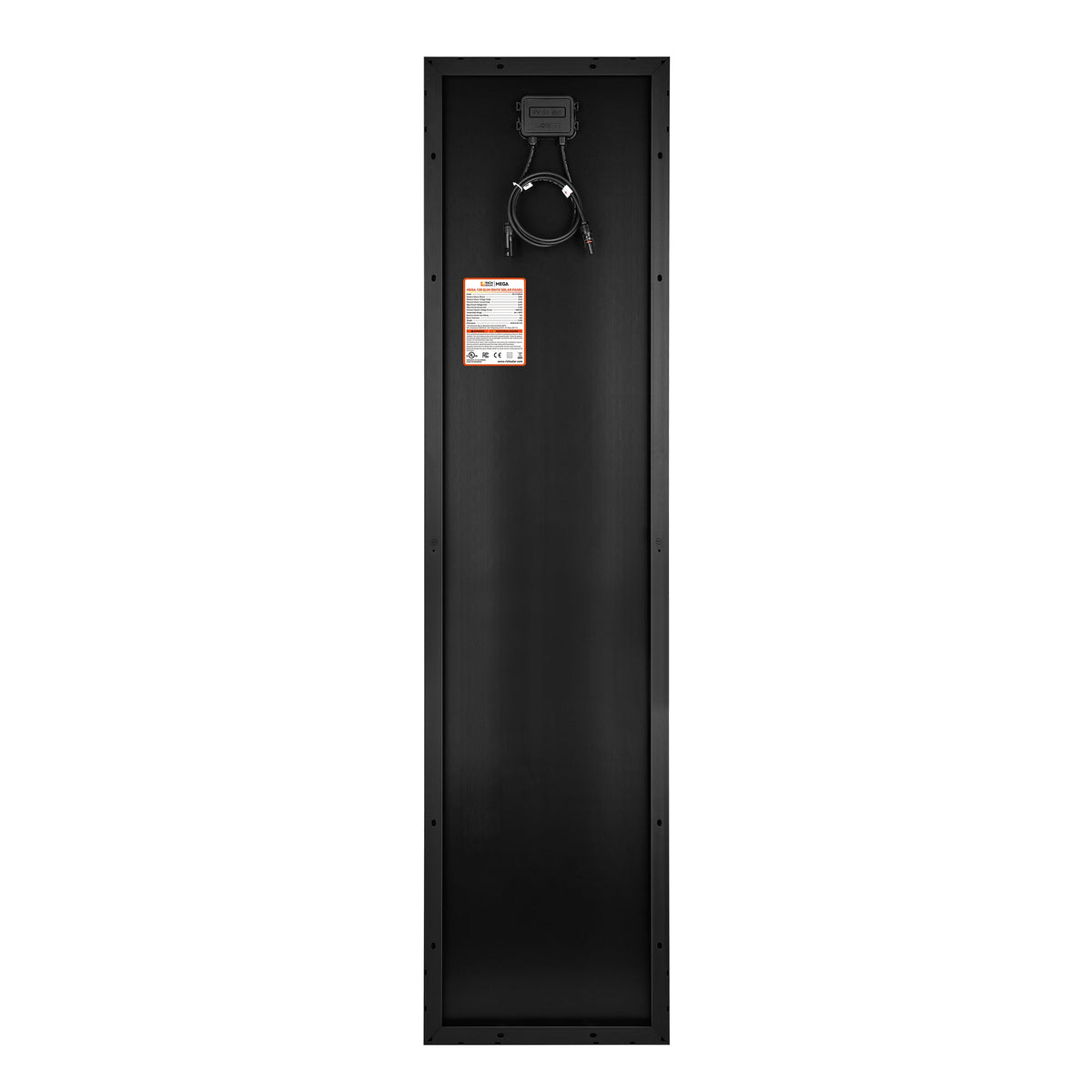 MEGA 130 Slim Onyx – 130W 12V Black Narrow Panel