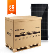 MEGA 200 – 200W 12V Solar Panel with 3/4 Z-Brackets