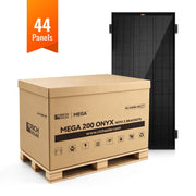 MEGA 200 Onyx – 200W 12V Black Solar Panel with 3/4 Z-Brackets