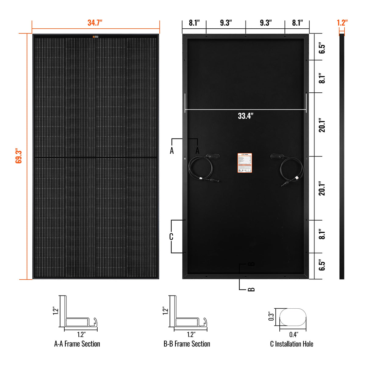 MEGA 335 Pro Onyx – 335W 24V Black Solar Panel Pallet