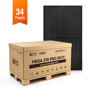 MEGA 370 Pro Onyx 370W 24V solar panel, all-black finish