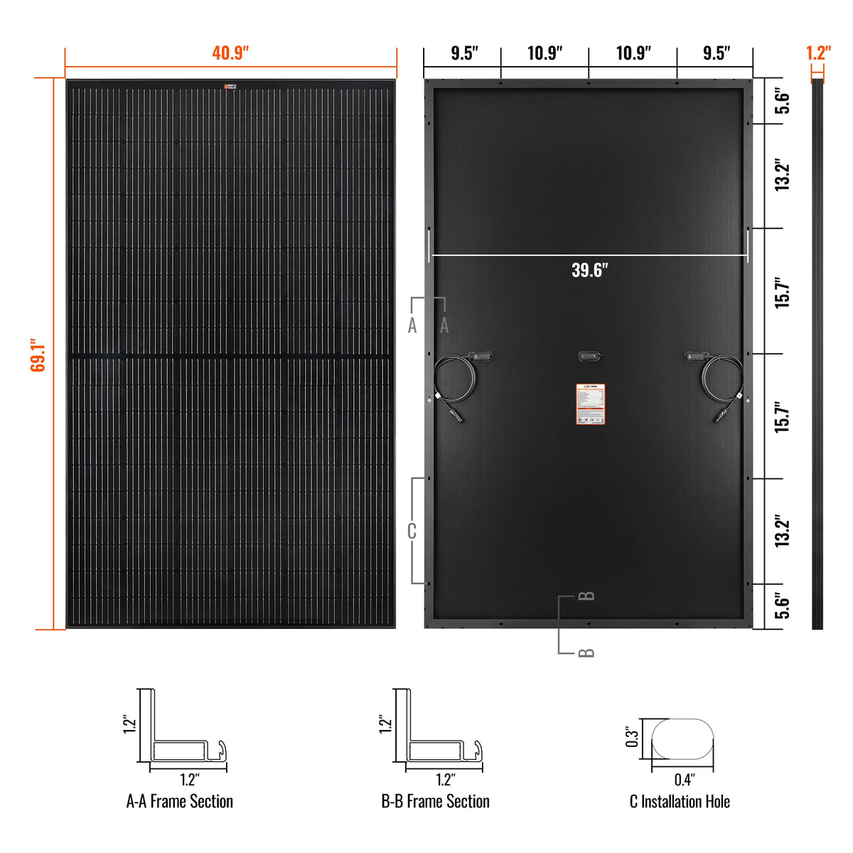 MEGA 370 Pro Onyx – 370W 24V Black Solar Panel Pallet