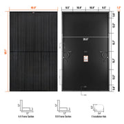 MEGA 370 Pro Onyx – 370W 24V Black Solar Panel Pallet