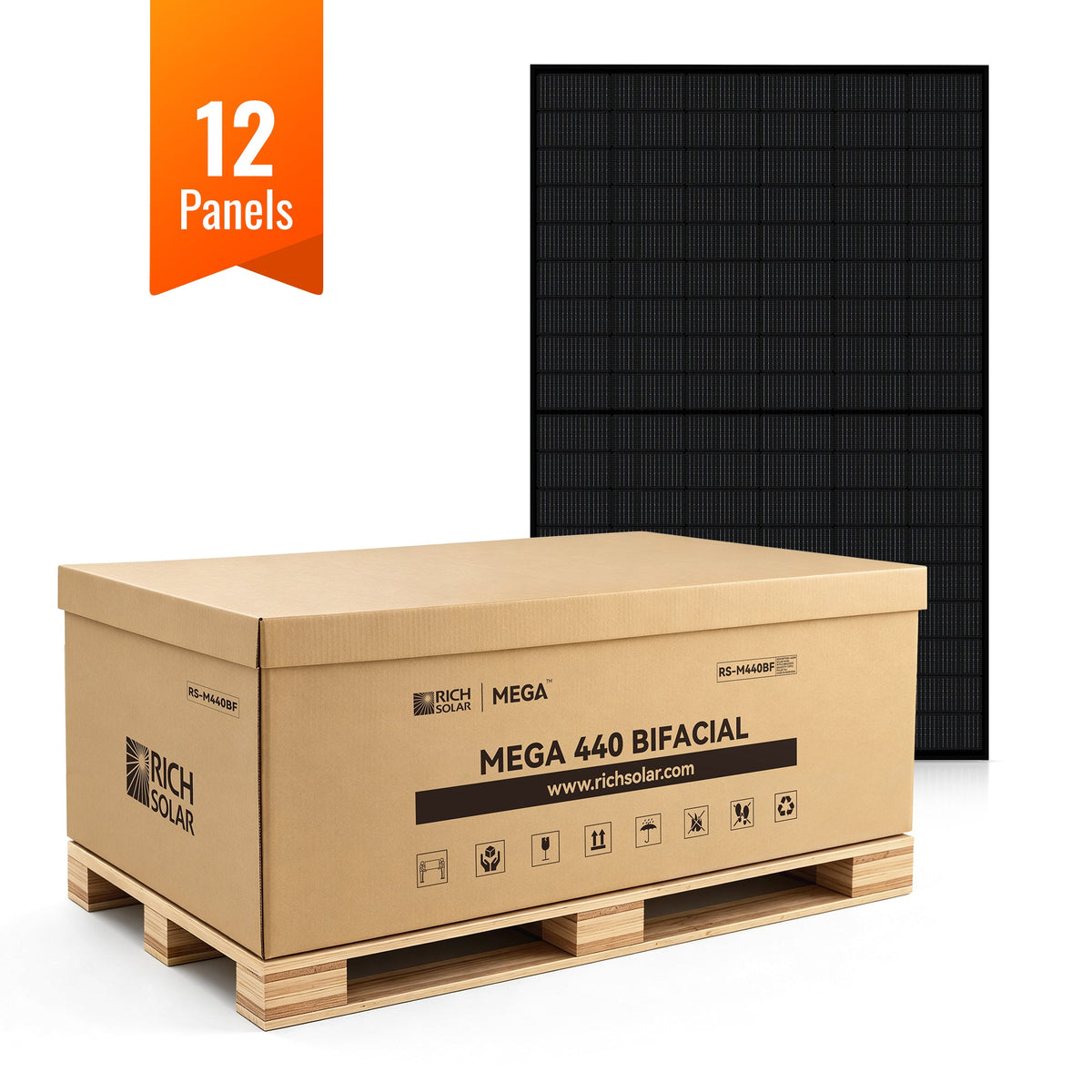MEGA 440 Bifacial – 440W 24V Solar Panel Pallet