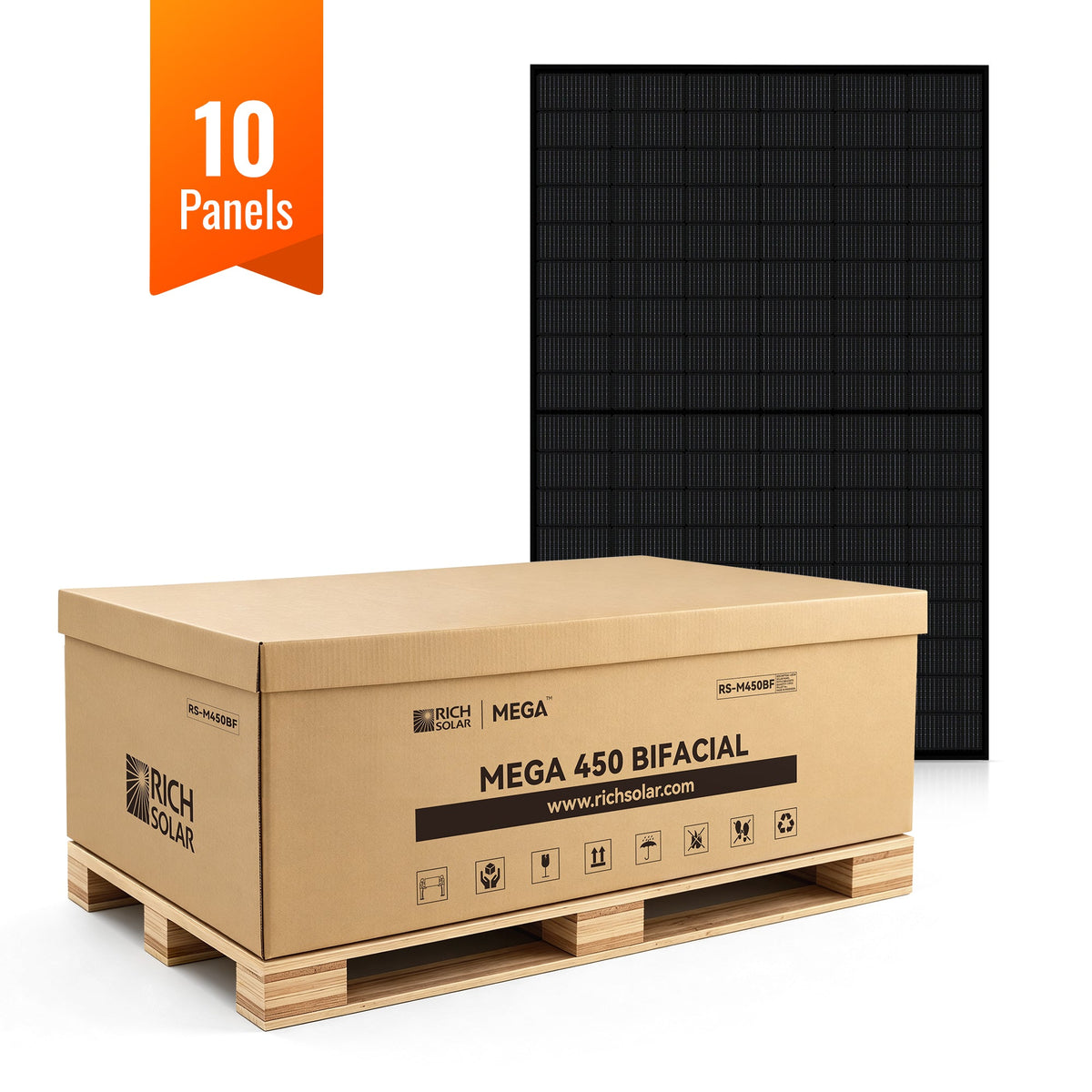 MEGA 450 Bifacial – 450W 24V Solar Panel Pallet