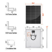 MEGA 55 – 55W 12V Solar Panel